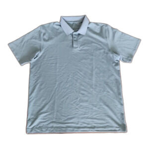 Lululemon Men's Short Sleeve Polo Shirt, Sage Blue, Size XL